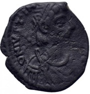 4 Nummi - Justinian I Thessalonica; Type ☧ obverse image