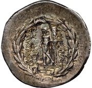 Tetradrachm - Euphemus, son of Pausanias, Greece (ancient), 155 BC - 145 BC reverse image
