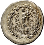 Tetradrachm - Pausanias son of Pausanios, Greece (ancient), 150 BC - 140 BC reverse image
