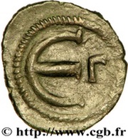 5 Nummi - Justinian I Constantinopolis; Large Module, Byzantine states, 527-565 reverse image