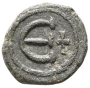 5 Nummi - Justinian I Constantinopolis; Type ♰, Large Module, Byzantine states, 527-565 reverse image