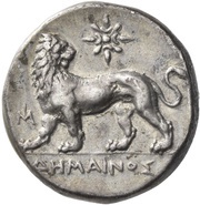 Tetradrachm - Demainos, Greece (ancient), 170 BC - 160 BC reverse image