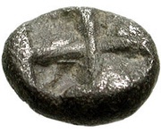 Obol, Greece (ancient), 600 BC - 500 BC reverse image