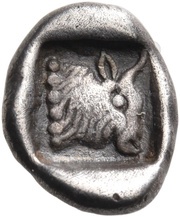 Diobol, Greece (ancient), 499 BC - 495 BC reverse image