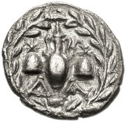 Triobol, Greece (ancient), 100 BC - 80 BC reverse image
