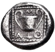 Drachm, Greece (ancient), 450 BC - 379 BC reverse image