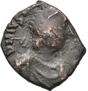 8 Nummi - Justinian I Thessalonica; Type • A • obverse image