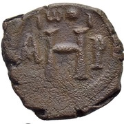 8 Nummi - Justinian I Thessalonica; Type I W • I, Byzantine states, 527-565 reverse image