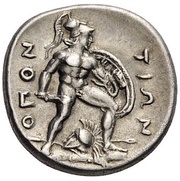 Triobol, Greece (ancient), 382 BC - 356 BC reverse image