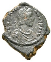 8 Nummi - Justinian I Thessalonica; Type ⳨ obverse image