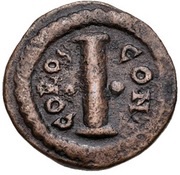 10 Nummi - Anastasius I Dicorus CONCORDI; Constantinopolis; no Officina Letter, Small Module, Byzantine states, 498-518 reverse image