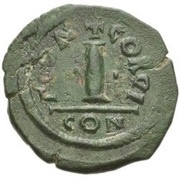 10 Nummi - Anastasius I Dicorus CONCORD; Constantinopolis; Large Module, Byzantine states, 498-518 reverse image