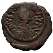 10 Nummi - Justinian I Constantinopolis; no Regnal Year obverse image