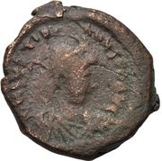 10 Nummi - Justinian I Thessalonica; Type • ☩ • obverse image