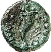 Triens Paestum; Poseidon reverse image