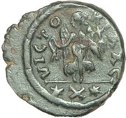 10 Nummi - Justinian I VICTORIA AG; Carthage reverse image