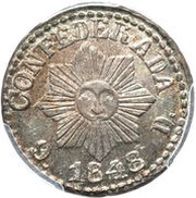 1 Real, Argentina, 1848 reverse image