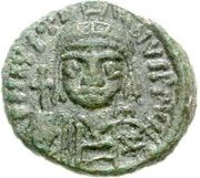 10 Nummi - Justinian I Ravenna; ☩, Bust Facing obverse image