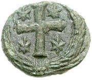 10 Nummi - Justinian I Ravenna; ☩, Bust Facing, Byzantine states, 527-565 reverse image