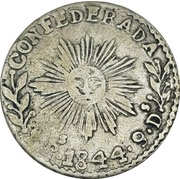 2 Reales, Argentina, 1844-1845 reverse image