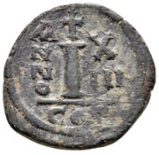 10 Nummi - Justinian I Constantinopolis, Byzantine states, 538-565 reverse image