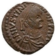 10 Nummi - Justinian I Rome; ✶I✶, ROMA, Bust Right obverse image