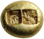 Trite - Alyattes II "Branch" mint, Greece (ancient), 610 BC - 560 BC reverse image