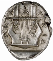 Tetradrachm Olynthos, Greece (ancient), 410 BC reverse image