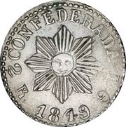 2 Reales, Argentina, 1848-1849 reverse image
