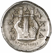Tetradrachm - Ariston Olynthos, Greece (ancient), 355 BC - 352 BC reverse image