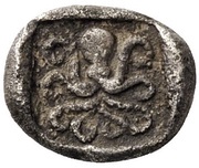 Obol, Greece (ancient), 500 BC - 465 BC reverse image