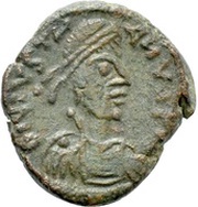 10 Nummi - Justinian I Cyzicus; Dated Reverse obverse image