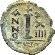 10 Nummi - Justinian I Antioch; τHЧΠ∕, Bust Facing, Byzantine states, 550-558 reverse image