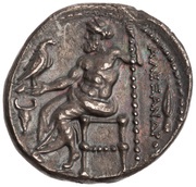 Drachm In the name of Alexander III; Magnesia, Greece (ancient), 325 BC - 323 BC reverse image