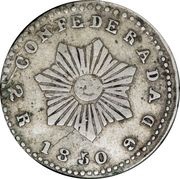2 Reales, Argentina, 1849-1850 reverse image