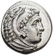 Drachm In the name of Alexander III; Kolophon obverse image
