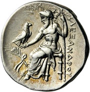 Drachm In the name of Alexander III; Teos, Greece (ancient), 323 BC - 319 BC reverse image