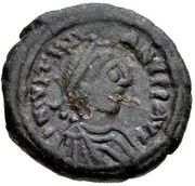10 Nummi - Justinian I Nicomedia; Dated Reverse obverse image