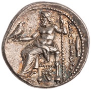 Drachm In the name of Alexander III; Magnesia, Greece (ancient), 323 BC - 319 BC reverse image