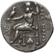 Drachm In the name of Alexander III; Abydos, Greece (ancient), 310 BC - 301 BC reverse image