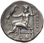 Drachm In the name of Alexander III; Abydos, Greece (ancient), 310 BC - 301 BC reverse image