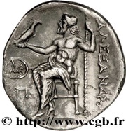 Drachm In the name of Alexander III; Teos, Greece (ancient), 310 BC - 301 BC reverse image