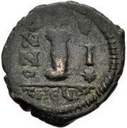 10 Nummi - Justin II Theupolis/Antioch, Byzantine states, 565-567 reverse image