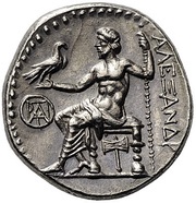 Drachm In the name of Alexander III; Miletos, Greece (ancient), 295 BC - 275 BC reverse image