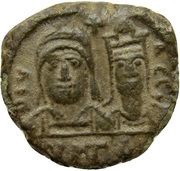 10 Nummi - Justin II and Aelia Sophia Carthage obverse image