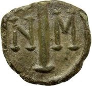 10 Nummi - Justin II and Aelia Sophia Carthage, Byzantine states, 570-575 reverse image