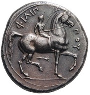 Tetradrachm - Philip II Pella, Greece (ancient), 342 BC - 336 BC reverse image