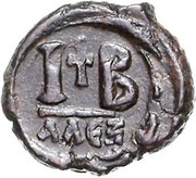 12 Nummi - Justinian I Alexandria, Byzantine states, 527-565 reverse image