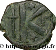 20 Nummi - Justin I Constantinopolis, Byzantine states, 522-527 reverse image