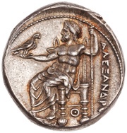 Tetradrachm In the name of Alexander III; Pella, Greece (ancient), 325 BC - 315 BC reverse image